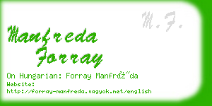 manfreda forray business card